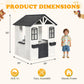 Outdoor Weatherproof Wooden Playhouse White Kitchen