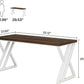 Walnut 55Inch ZShaped Industrial Grade Computer Desk