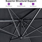 Cantilever Umbrella 10 Feet Round Graphite Rotating