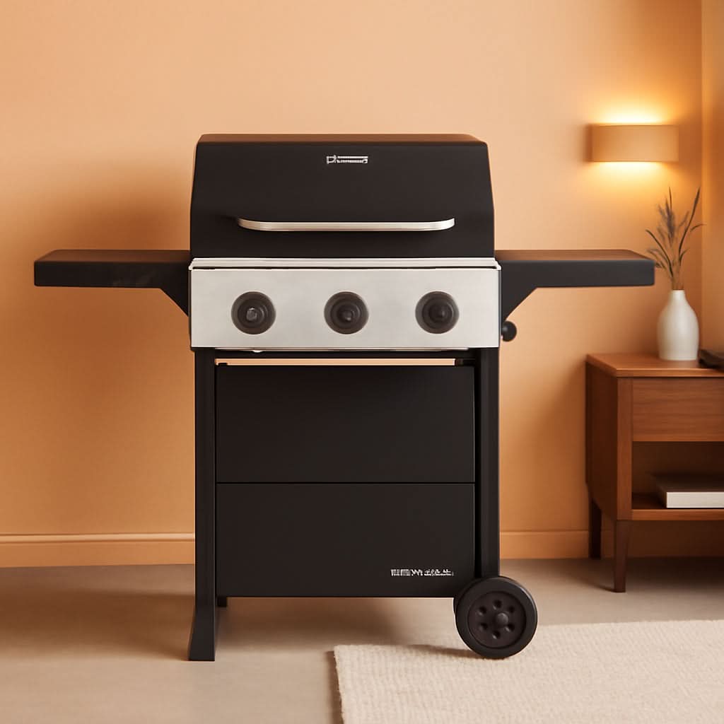 Three-Burner Propane Grill 30000 BTU Folding Tables