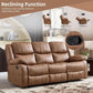 Brown Extra Wide Reclining Sofa Set Living Room Collection