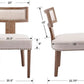 Mid Century Modern Armless Dining Chairs Beige Tone-2