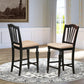 Black Counter Height Kitchen Chairs Set Of 2 For Dining