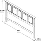 Rustic Black King Headboard - Durable Mahogany Wood