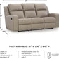 Contemporary Faux Leather Manual Recliner Sofa Beige