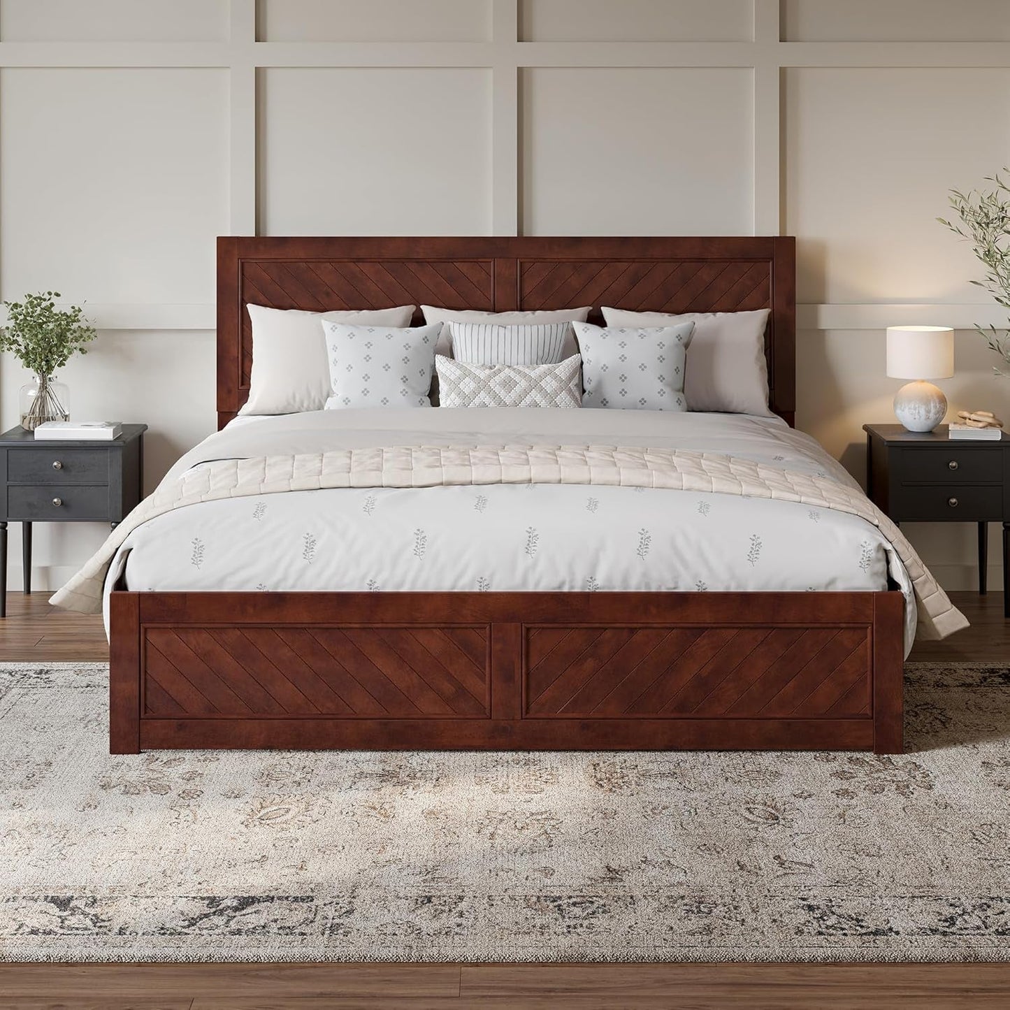 Walnut Canyon King Platform Bed Matching Footboard