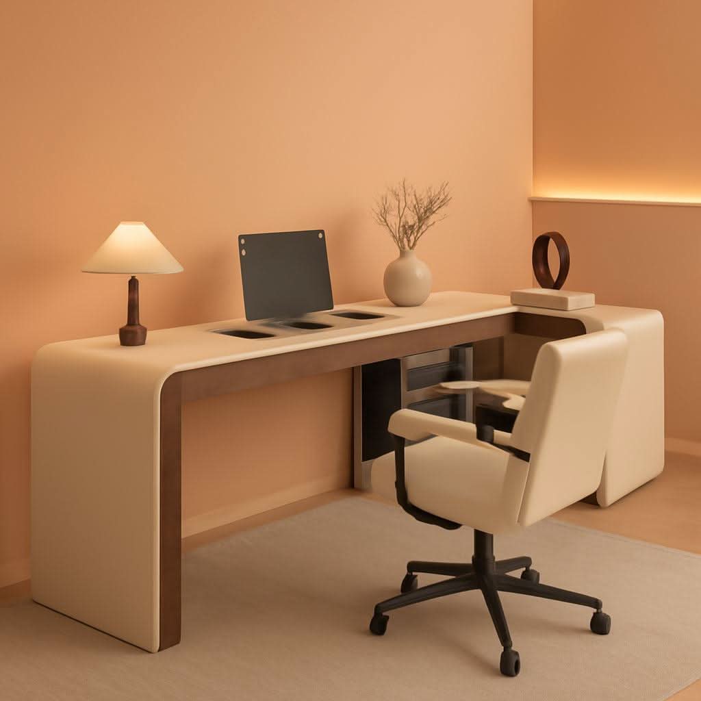 Premium L Shaped Executive Desk 72In Multifunctional-0