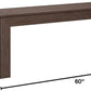 60 Inch Solid Wood Dining Bench Walnut Wirebrush Finish
