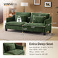 84 Inch Extra Deep Luxuriously Textured Linen Velvet Sofa-1