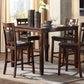 Counter Height Dining Set Brown With Table And 4 Barstools