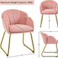Pink Velvet Flower Armchair With Gold Legs Living Room