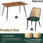 Elegant Walnut Finish 47 Inches Dining Table Set Four