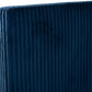 Navy Corduroy Queen Bed With Headboard Tufting Detail-3