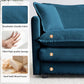 Blue Chenille Upholstered 2 Piece Loveseat And Armchair Set