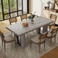 71 Inch Rustic Gray Farmhouse Dining Table For 6 To 8