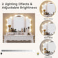 White Makeup Vanity With Dimmable Hollywood Lights