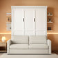 Queen Murphy Bed With White Supreme Ultra Comfort Sofa