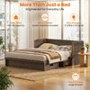 Murphy Bed Queen Mattress Included Grey Finish Drawer