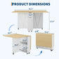 Garvee Folding Dining Table Featuring Storage Drawers-1