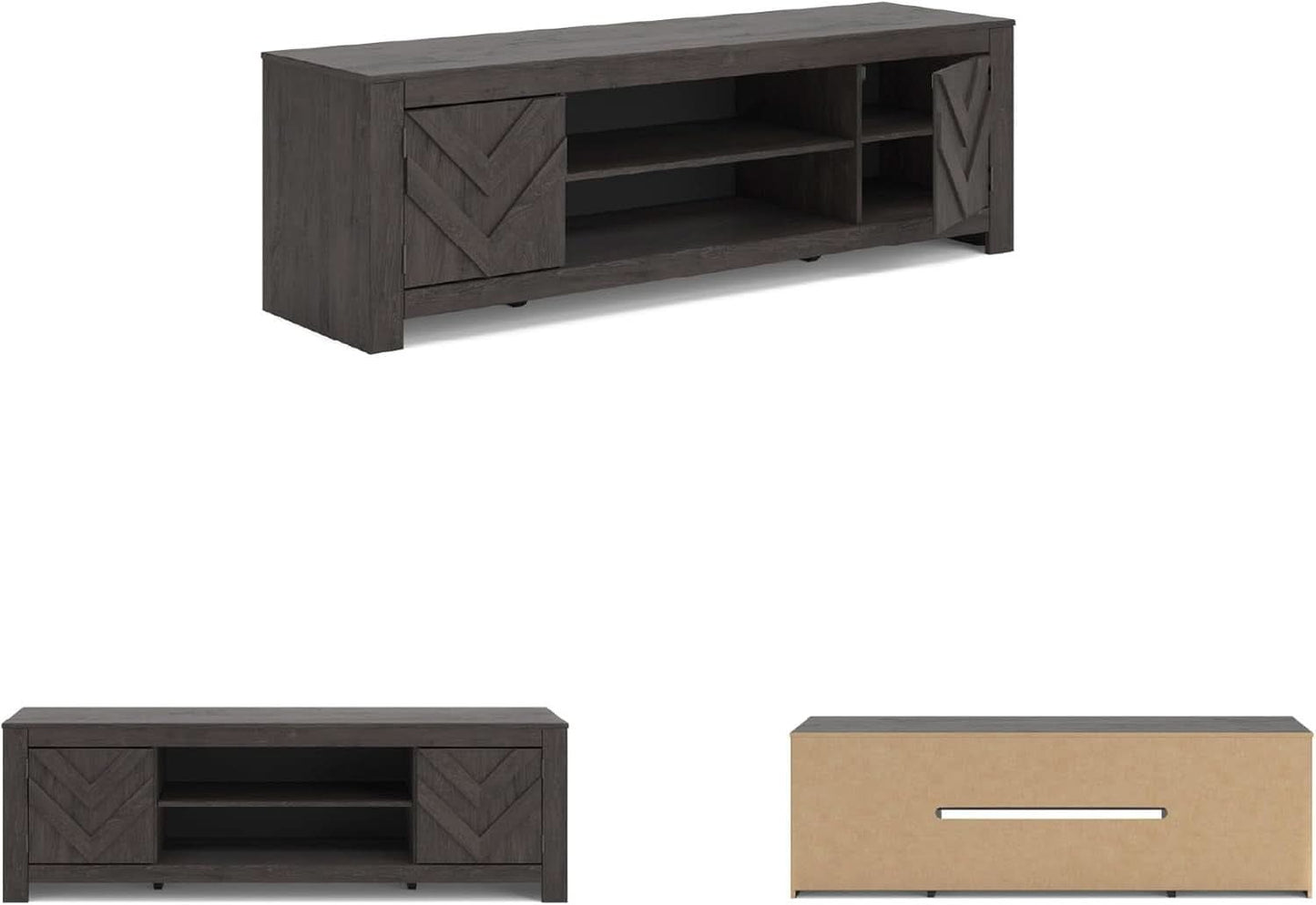 Cayboni Contem porary SeventyOneInch TV Stand Ebony
