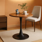Midcentury Walnut Tulip 24Inch Pedestal Furniture Table
