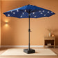 15FT Weatherproof Double Sided Outdoor Patio Umbrella