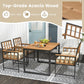 4 Piece Patio Dining Set With 47 Inch Acacia Table