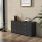 Wooden 6 Drawer Black Dresser Chest Storage Organizer