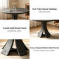 43 Charcoal Circular Dining Table Hardwood Farmhouse
