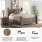 Ashley Signature King Size Poster Bed Frame Hickory