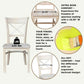Set Of 2 35.8 In Parawood X Back Dining Chairs Unfinished