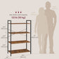 Honey Brown Black Bookcase Featuring Industrial Frame