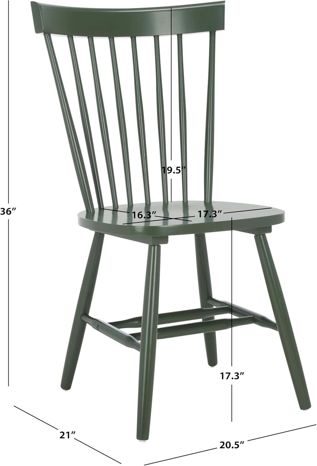 Dusty Green Windsor Spindle Dining Chair Set Of 2 Solid Wood