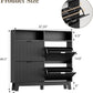 Matte Black UltraSlim Shoe Storage Cabinet Drawers-1