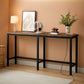 Seventy Inch Rustic Brown Console Sofa Table USB Ports