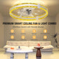 20Inch Flush Mount Ceiling Fan With Dimmable Lights