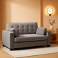 Ainsley Loveseat With Pull Out Sleeper Microfiber Charcoal