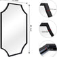 Black Scalloped Wall Mirror 30x40Inch Aluminium Frame