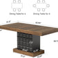 Rectangular Dining Tables 63 Inches Walnut Pedestal