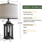 Retro Black Table Lamps Set With Touch Control And USB Ports