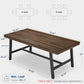 71-Inch Brown-Walnut Heavy-Duty Solid Wood Dining Table
