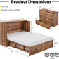 Barnwood Murphy Bed Cabinet Featuring Charging Station