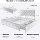 Upholstered Queen Platform Bed With Storage Drawers