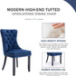 Navy Velvet Wingback Dining Chairs Set Of 4 Modern