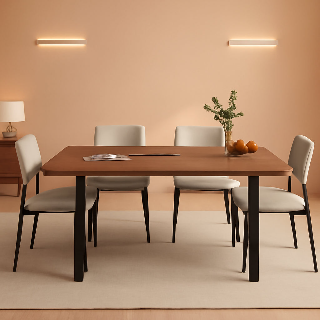 63 Inch Extendable Dining Table Classic Rustic Chic
