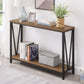 Industrial Oak Rustic Sofa Console Table Two Tiered