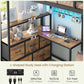 Black ExtraLongXL Over Twin Bunk Bed With LEDLightingStorage