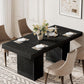 Tribesigns Black Rectangular Dining Table 63 Inches