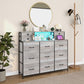 Charcoal Long Dresser With Integrated Power Outlets