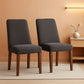 Upholstered Dining Chair, Foam Cushion, Dark Gray Set Of 2